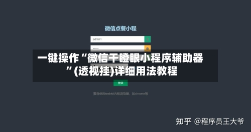 一键操作“微信干瞪眼小程序辅助器 	”(透视挂)详细用法教程-第3张图片