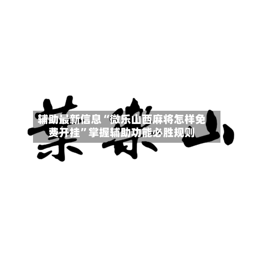 辅助最新信息“微乐山西麻将怎样免费开挂”掌握辅助功能必胜规则-第3张图片