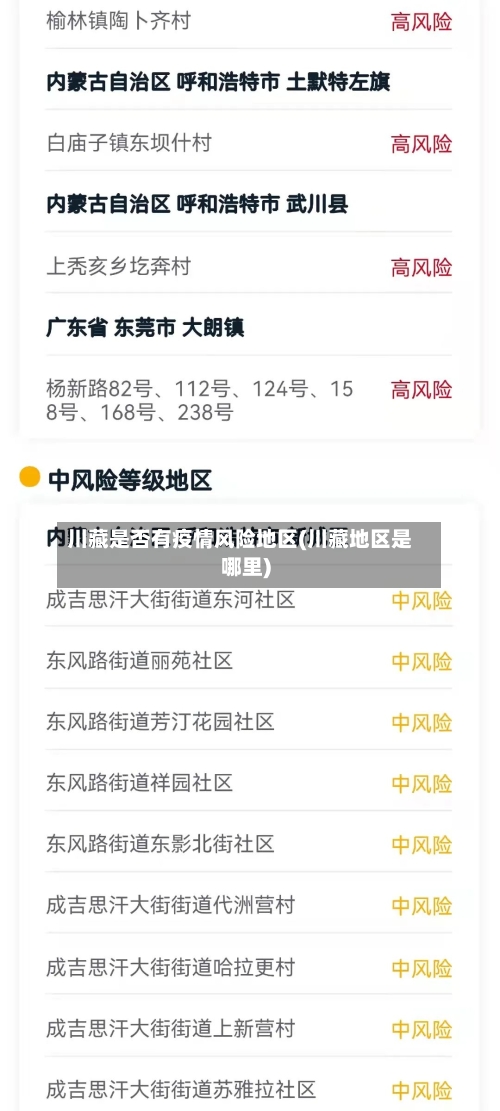 川藏是否有疫情风险地区(川藏地区是哪里)-第3张图片