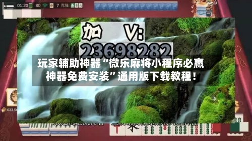 玩家辅助神器“微乐麻将小程序必赢神器免费安装”通用版下载教程！-第2张图片