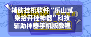 辅助挂机软件“乐山贰柒拾开挂神器	”科技辅助神器手机版教程-第2张图片