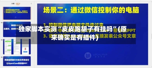 独家脚本实测“皮皮跑胡子有挂吗”(原来确实是有插件)
