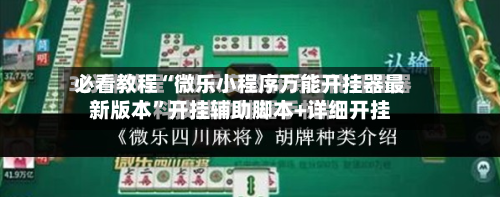 必看教程“微乐小程序万能开挂器最新版本”开挂辅助脚本+详细开挂-第2张图片