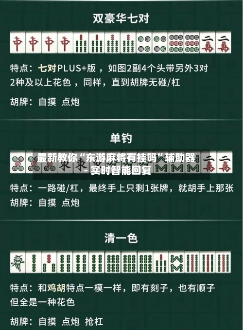 最新教你“东游麻将有挂吗”辅助器 - 实时智能回复-第2张图片
