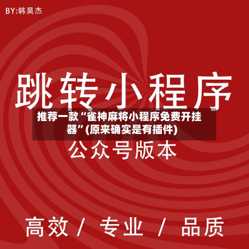 推荐一款“雀神麻将小程序免费开挂器”(原来确实是有插件)-第3张图片