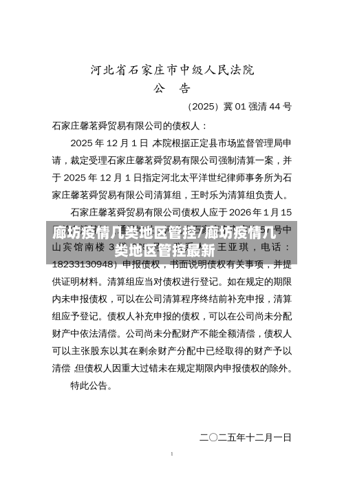 廊坊疫情几类地区管控/廊坊疫情几类地区管控最新