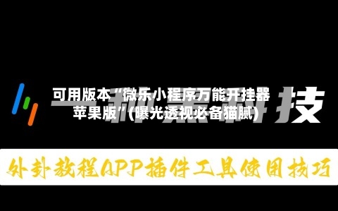 可用版本“微乐小程序万能开挂器苹果版”(曝光透视必备猫腻)