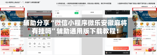 辅助分享“微信小程序微乐安徽麻将有挂吗”辅助通用版下载教程！-第3张图片