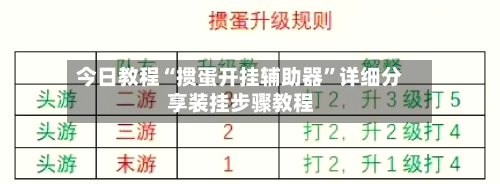 今日教程“掼蛋开挂辅助器”详细分享装挂步骤教程
