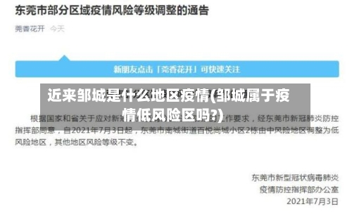 近来邹城是什么地区疫情(邹城属于疫情低风险区吗?)