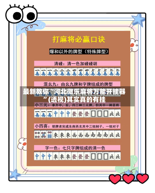 最新教你“河北微乐麻将万能开挂器”(透视)其实真的有挂-第3张图片