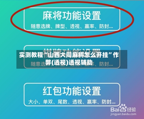 实测教程“山西大同麻将怎么开挂”作弊(透视)透视辅助-第3张图片