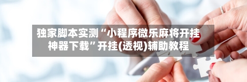 独家脚本实测“小程序微乐麻将开挂神器下载”开挂(透视)辅助教程