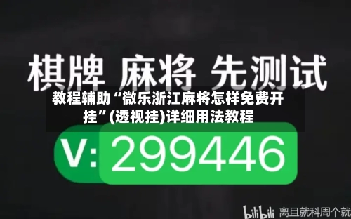 教程辅助“微乐浙江麻将怎样免费开挂”(透视挂)详细用法教程-第1张图片