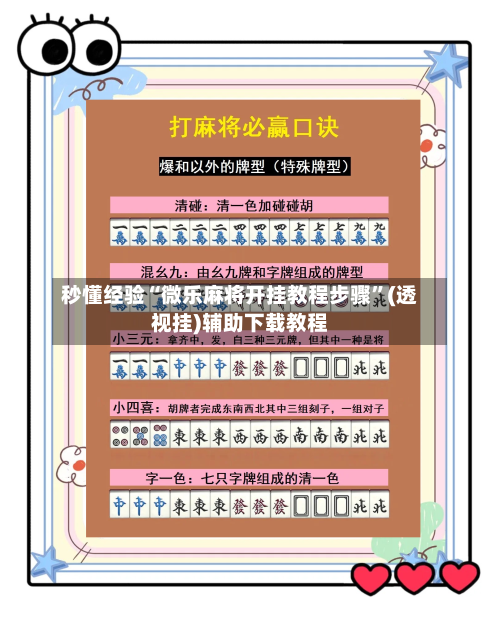 秒懂经验“微乐麻将开挂教程步骤”(透视挂)辅助下载教程-第2张图片