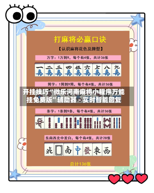 开挂技巧“微乐河南麻将小程序万能挂免费版”辅助器 - 实时智能回复-第2张图片