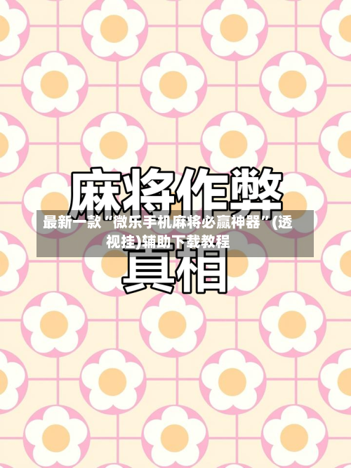 最新一款“微乐手机麻将必赢神器”(透视挂)辅助下载教程-第2张图片