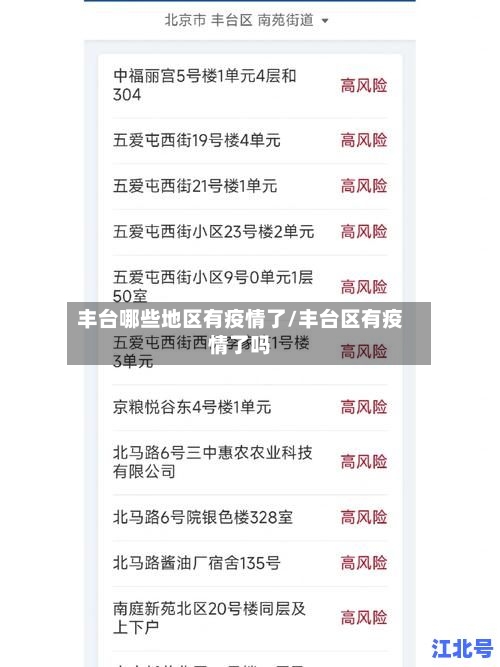 丰台哪些地区有疫情了/丰台区有疫情了吗-第2张图片
