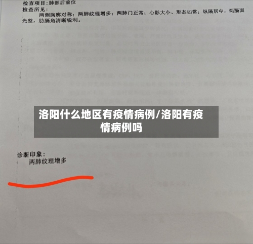 洛阳什么地区有疫情病例/洛阳有疫情病例吗-第3张图片