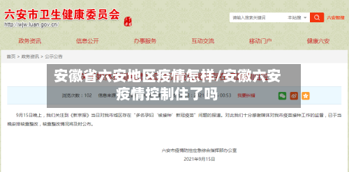 安徽省六安地区疫情怎样/安徽六安疫情控制住了吗-第3张图片