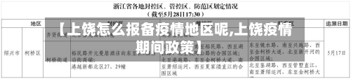 【上饶怎么报备疫情地区呢,上饶疫情期间政策】