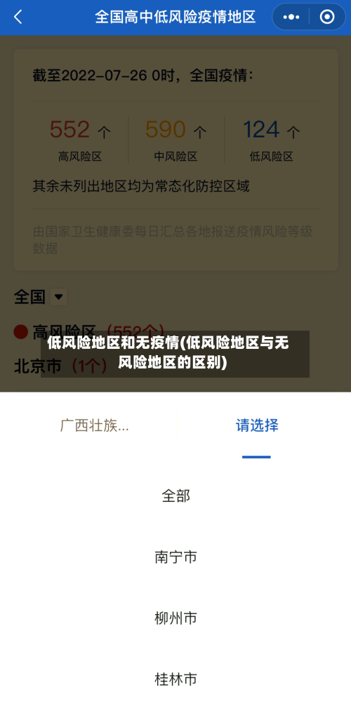 低风险地区和无疫情(低风险地区与无风险地区的区别)