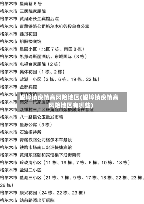 望埠镇疫情高风险地区(望埠镇疫情高风险地区有哪些)-第3张图片