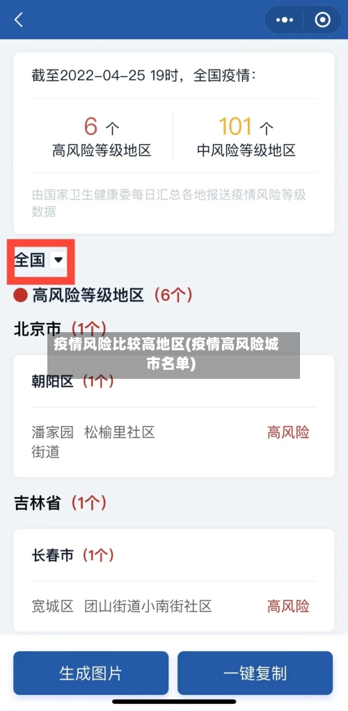 疫情风险比较高地区(疫情高风险城市名单)