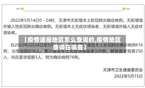 【疫情速报地区怎么查询的,疫情地区查询在哪查】