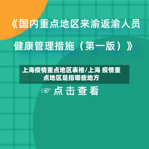 上海疫情重点地区表格/上海 疫情重点地区是指哪些地方-第2张图片