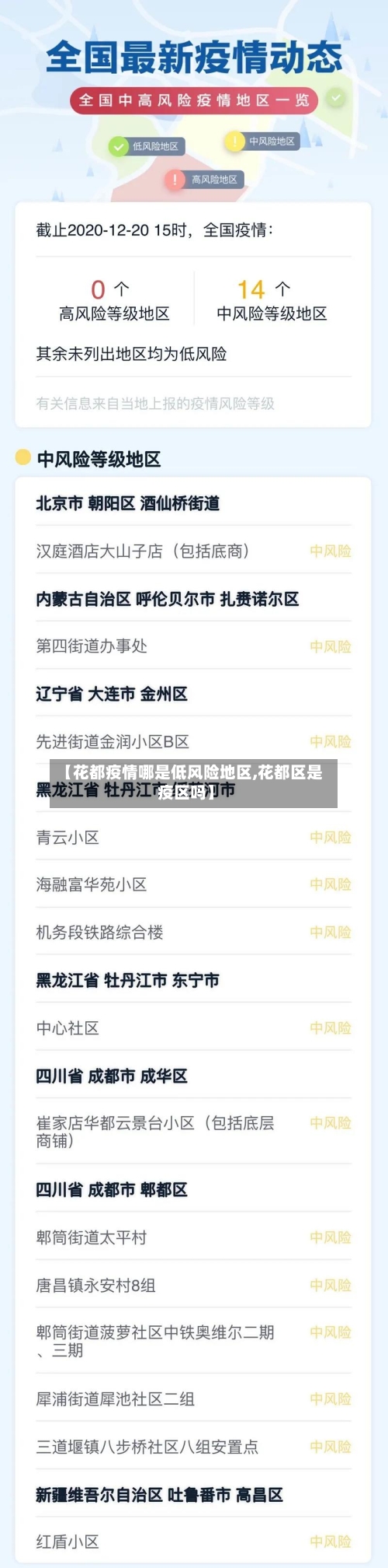 【花都疫情哪是低风险地区,花都区是疫区吗】