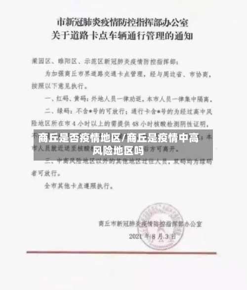 商丘是否疫情地区/商丘是疫情中高风险地区吗