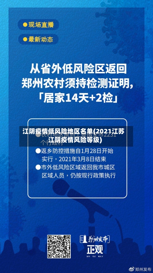 江阴疫情低风险地区名单(2021江苏江阴疫情风险等级)