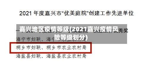 嘉兴地区疫情等级(2021嘉兴疫情风险等级划分)