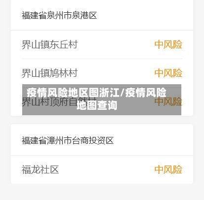 疫情风险地区图浙江/疫情风险地图查询