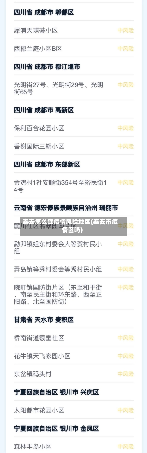 泰安怎么查疫情风险地区(泰安市疫情区吗)-第3张图片