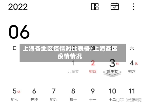 上海各地区疫情对比表格/上海各区疫情情况