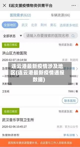 连云港最新疫情涉及地区(连云港最新疫情通报数据)