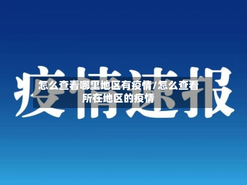 怎么查看哪里地区有疫情/怎么查看所在地区的疫情-第3张图片