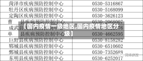 【国内疫情一级地区,国内疫情地区分级】