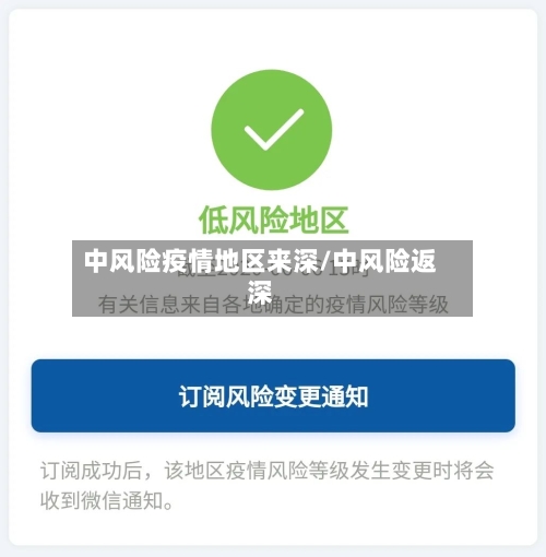 中风险疫情地区来深/中风险返深